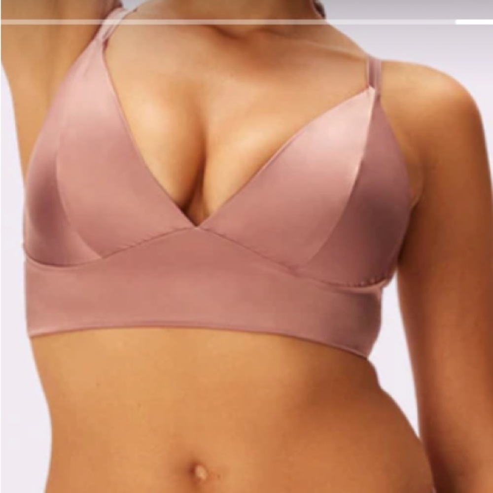 Parade Longline Bralette Glow Satin - pink champagne